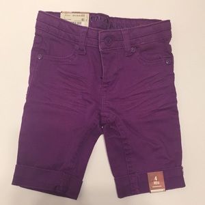 Girls Bermuda shorts size 4 reg purple Arizona new